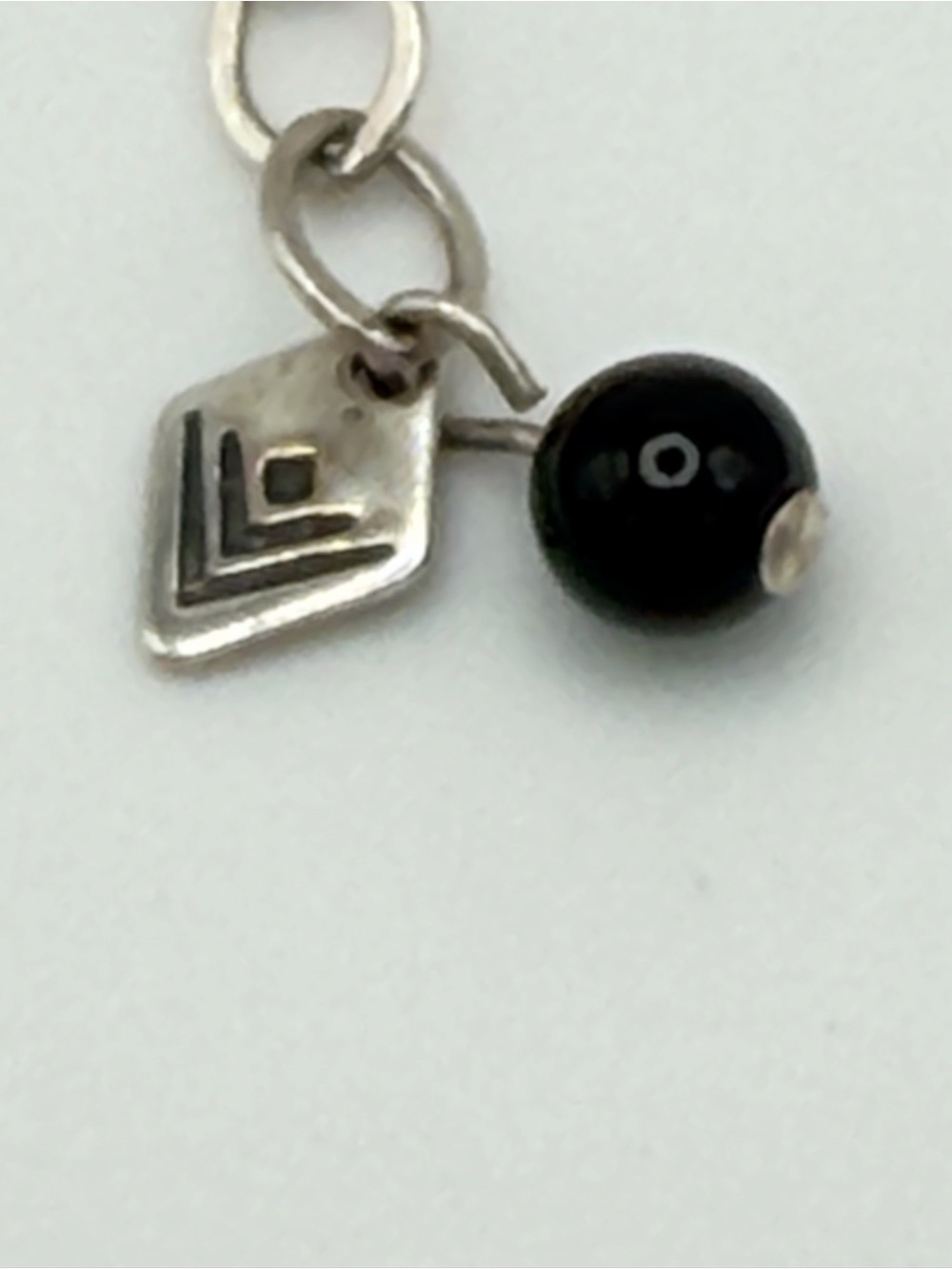 Silpada Vintage Sterling 4-Strand Leather Amber Pendant w/Onyx Beads Necklace - Picture 12 of 15
